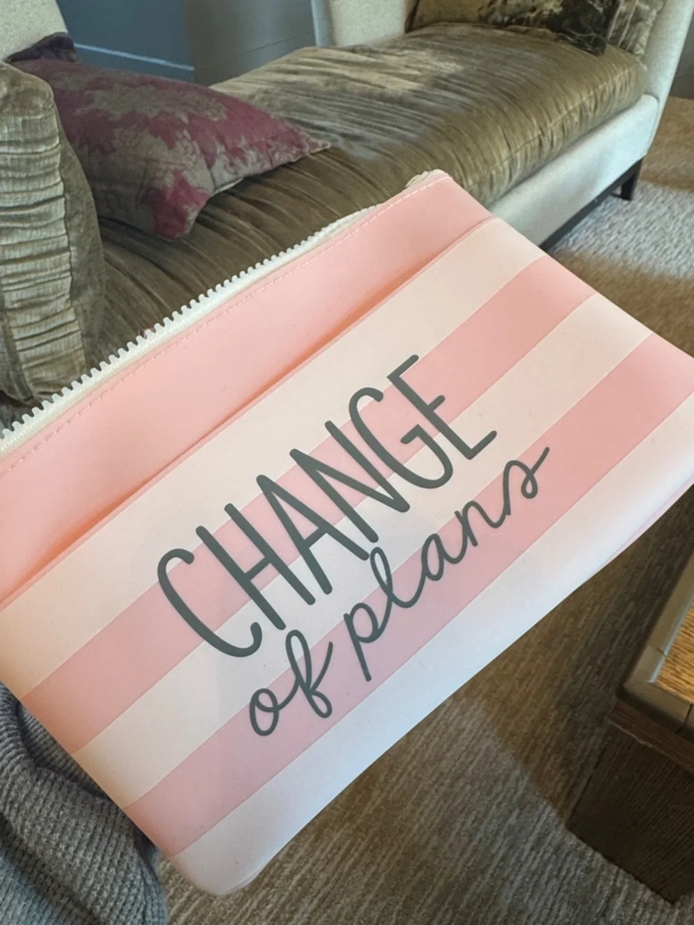 Pink silicone wipe bag 
